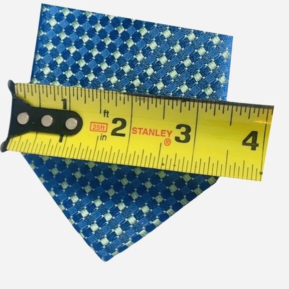 Michael Kors Blue Green Woven Silk Mens Neck Tie Classic Dress Business Design - Picture 9 of 9